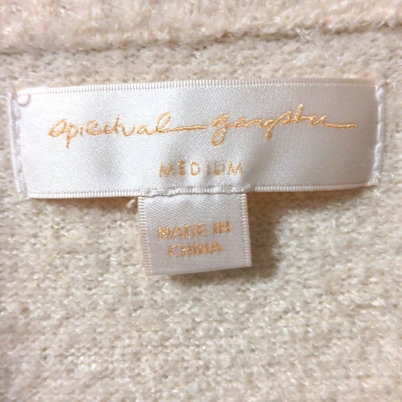 Spiritual Gangster zip up sweater, Cream, medium - Picture 2 of 6